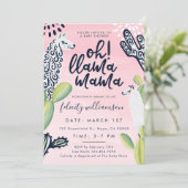 オラマママベビーガールベビーシャワー招待状 招待状 (スタンド正面)