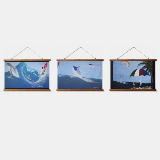 オラメデス絵画ウォール 吊り下げ型タペストリー (トリプル)