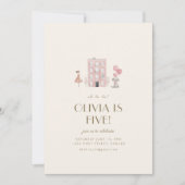 オララパリスフランスのバースデーパーティー招待状 招待状 (正面)