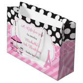 オララパリティー誕生日パーティーありがとう ラージペーパーバッグ (正面アングル)