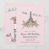 オララパリパリパリジャン誕生日 招待状 (正面/裏面)