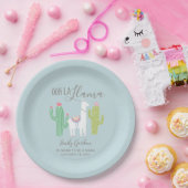 オララマ赤ちゃんシャワーかわいい男の赤ちゃんブルーブラウン ペーパープレート (パーティー)