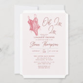 オララ赤面ランジェリー赤面ブライダルシャワー 招待状 (正面)