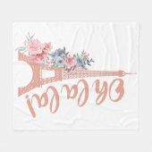 オララ – エッフェルタワーパリフランス フリースブランケット (正面(横))