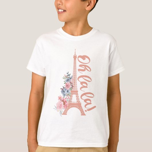 オララ – エッフェルタワーパリフランス Tシャツ (正面)