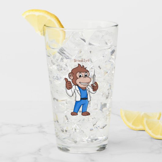 オランおもしろいグタン猿医師 タンブラーグラス (アイス正面)
