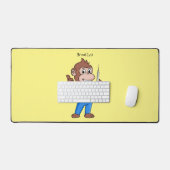 オランおもしろいグタン猿医師 デスクマット (キーボード&マウス)