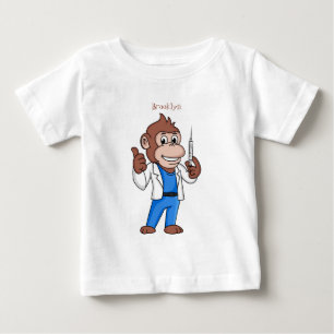 オランおもしろいグタン猿医師 ベビーTシャツ