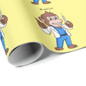 オランおもしろいグタン猿医師 ラッピングペーパー (ロールコーナー)