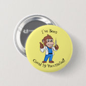 オランおもしろいグタン猿医師 缶バッジ (正面&裏面)