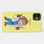 オランおもしろいグタン猿医師 Case-Mate iPhoneケース (裏面(横))