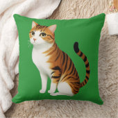 オランとブラックストライプの猫 クッション (ブランケット)