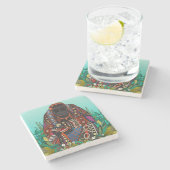 オランウタンキングターコイズコースター ストーンコースター (横)