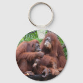 オランウタンシンガポール動物園で朝食 キーホルダー (正面)