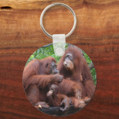 オランウタンシンガポール動物園で朝食 キーホルダー (正面)