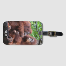 オランウタンシンガポール動物園で朝食 ラゲッジタグ