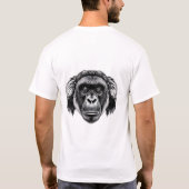 オランウタンヘッドBW Tシャツ (裏面)