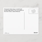 オランウタンベビーオ食べーフピーナッツ ポストカード (裏面)