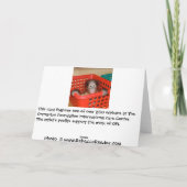 オランウタンベビークリスマスカロル シーズンカード (裏面)