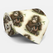 オランウタンベビー葉付き ネクタイ (ロール)