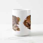 オランウタンマザーホールディング2ベビー コーヒーマグカップ (中央)