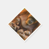 オランウタンマザーホールディング2ベビー スタンダードカクテルナプキン (角)