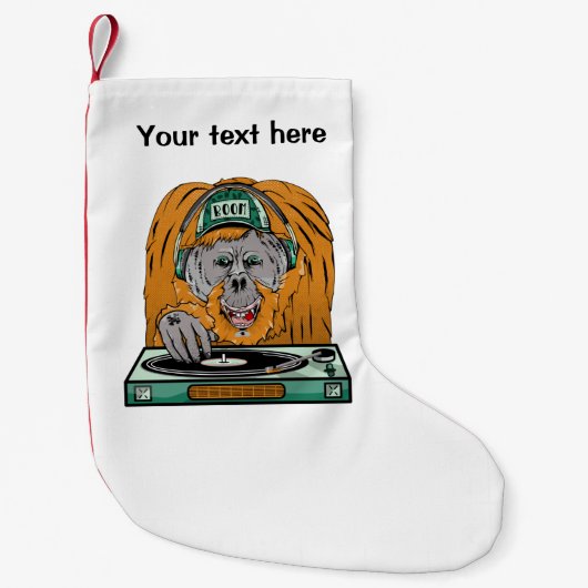 オランウタンレコード スモールクリスマスストッキング (正面)