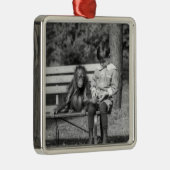 オランウータンおよび男の子-国民の動物園 メタルオーナメント (右)