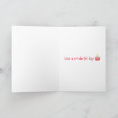 オランウータンお誕生日ケーキカード カード (内部)