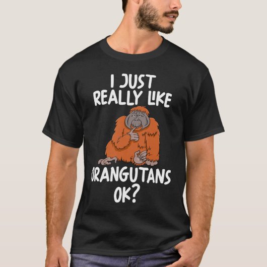 オランウータンが大好き Tシャツ (正面)