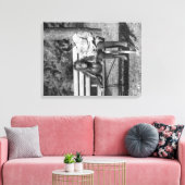 オランウータンと男の子（国立動物園の写真） キャンバスプリント (インサイチュ (リビング))