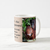 オランウータンによって危険にさらされる動物を救って下さい コーヒーマグカップ (正面右)