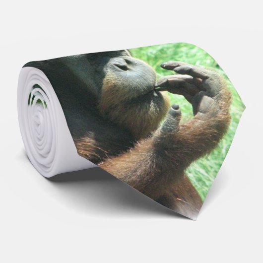 オランウータンのサルの首のタイ ネクタイ (ロール)