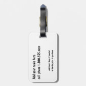 オランウータンのベビーのUttuhの荷物のラベル ラゲッジタグ (裏面縦)