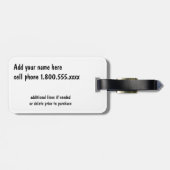 オランウータンのベビーのUttuhの荷物のラベル ラゲッジタグ (裏面横)