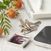 オランウータンのポートレート キーホルダー (側面)