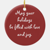 オランウータンの休日の御馳走 セラミックオーナメント (裏面)