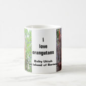 オランウータンの保存のベビーUttuh コーヒーマグカップ (中央)
