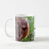 オランウータンの保存のベビーUttuh コーヒーマグカップ (左)