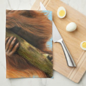 オランウータンの台所タオル16" x 24" キッチンタオル (四つ折り)