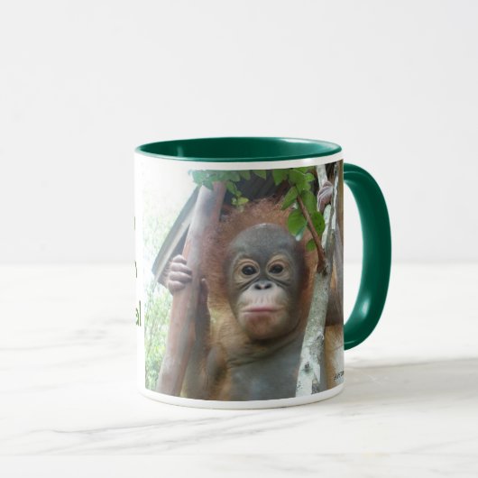 オランウータンの基礎インターナショナルによって救助される孤児 マグカップ (正面右)