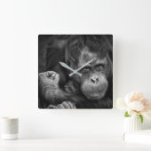 オランウータンの柱時計 スクエア壁時計 (ホーム)