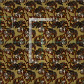 オランウータンの金ゴールド ファブリック (タイル)