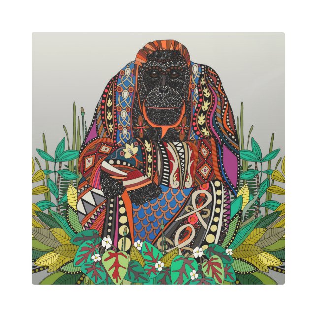 オランウータンキングペーター金属プリント メタルプリント (正面)