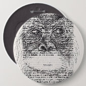 オランウータンスケッチ2016年ボタン 缶バッジ (正面&裏面)