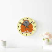 オランウータンデザイン ラウンド壁時計 (ホーム)