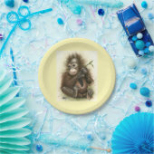 オランウータンベビーウィ葉ズズ ペーパープレート (パーティー)