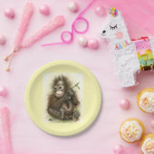 オランウータンベビーウィ葉ズズ ペーパープレート (パーティー)