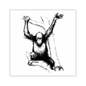 オランウータンモンキーアプサファリジャングル動物 ラバースタンプ (インプリント)