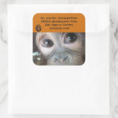 オランウータン住所 シール公式ロゴ スクエアシール (バッグ)